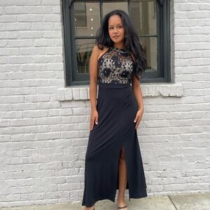 Enfocus studio black formal maxi dress